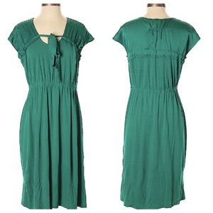 ✨Vera Wang Green Midi Dress w Bow S XS